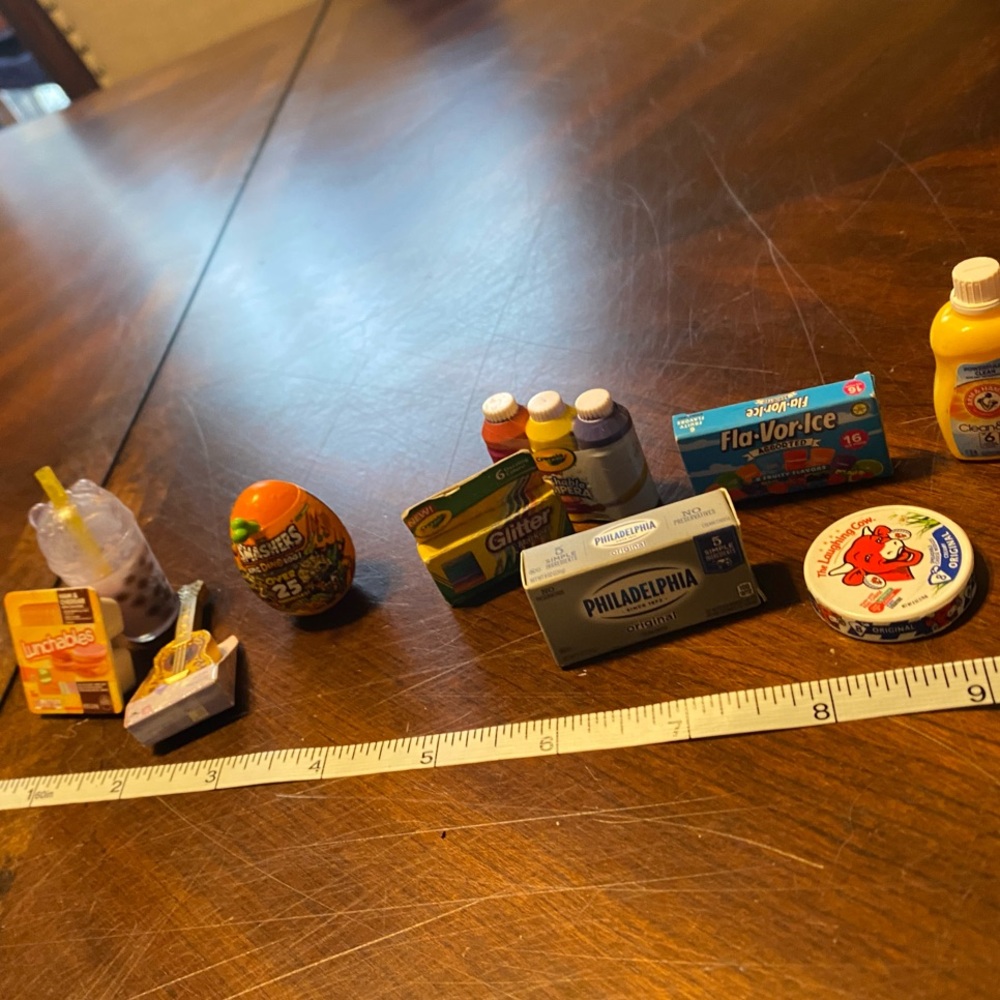 Miniature Play Food Set - Assorted Colors - Unbranded